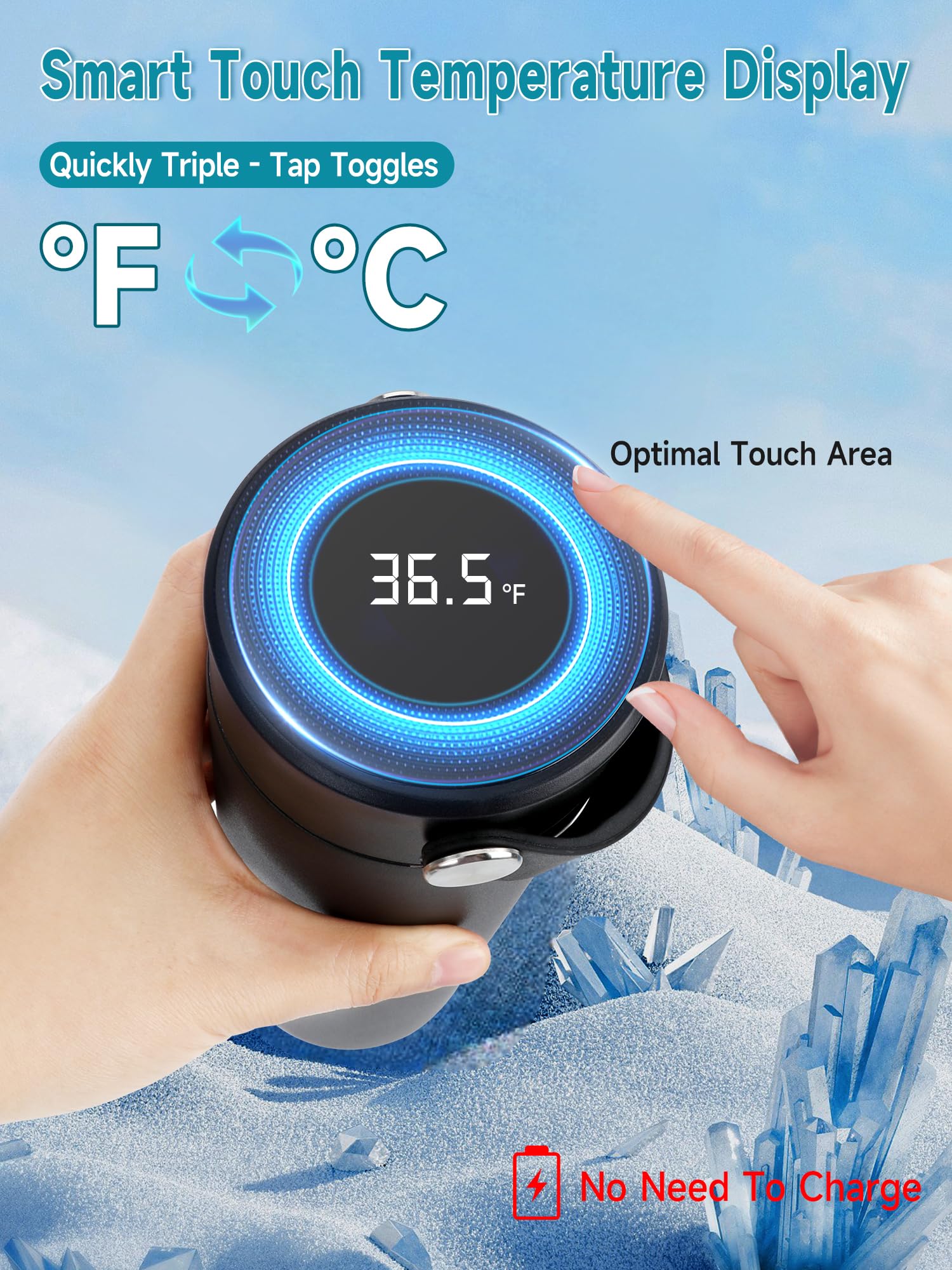 YOUSHARES 48H cooling design maintains insulin temperature during long trips and outdoor adventures.