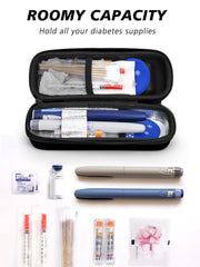 YOUSHARES insulin cooler case compact dimensions for travel compatibility.
