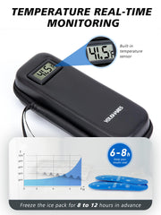 YOUSHARES insulin cooler case side view highlights slim profile for easy carry.