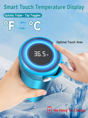 YOUSHARES insulin cooler case temperature display shows real-time monitoring with ℃/℉.
