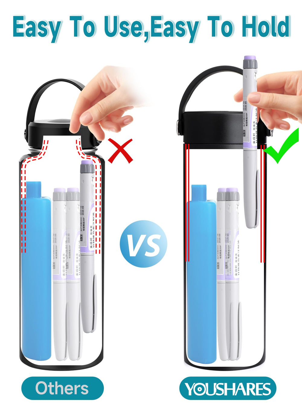 YOUSHARES insulated bag protects contents from impact and freezing during transit.
