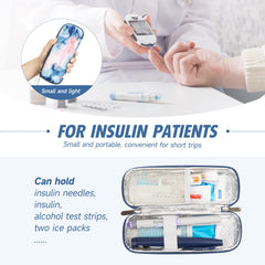 Youshares insulin cooler travel case with ice packs keeps medications cool during travel