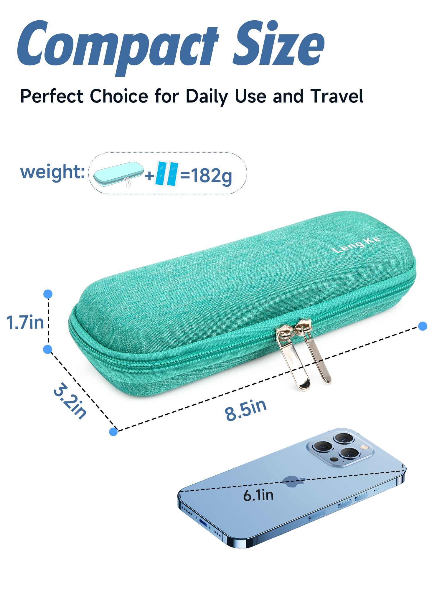In-hand shot of YOUSHARES insulin cooler travel case highlighting lightweight design.