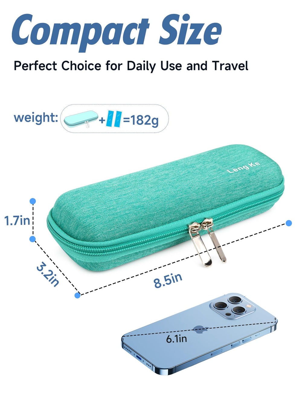 In-hand shot of YOUSHARES insulin cooler travel case highlighting lightweight design.