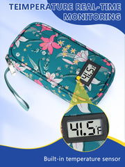 YOUSHARES insulin cooler case interior layout with pens and supplies organized efficiently.