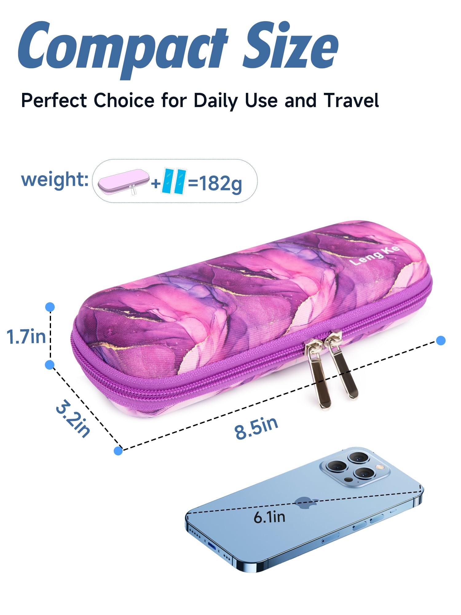 Well-organized compartments for diabetic supplies inside the case.