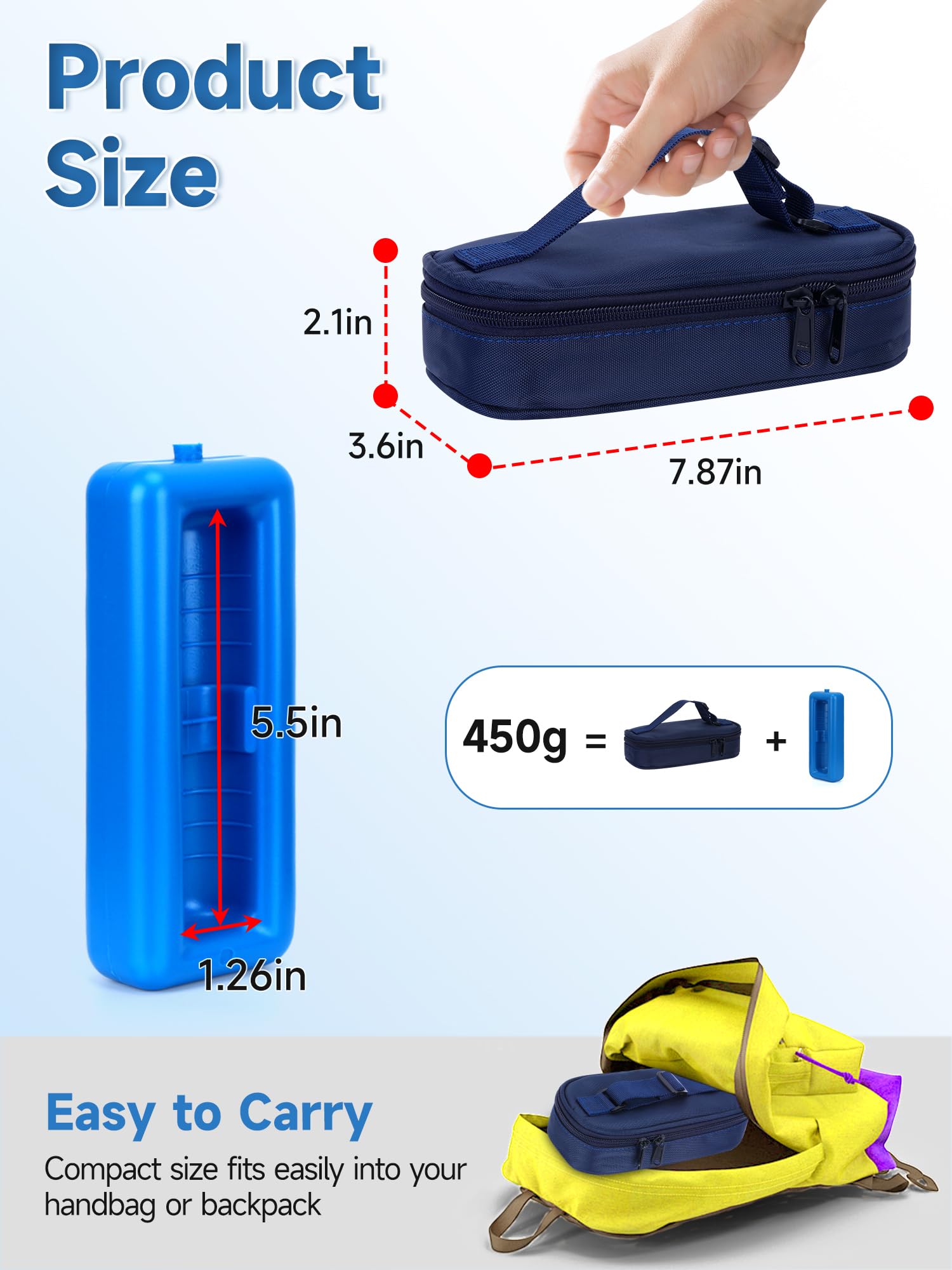 YOUSHARES insulin vials cooler 600D Oxford exterior resists wear and spills.