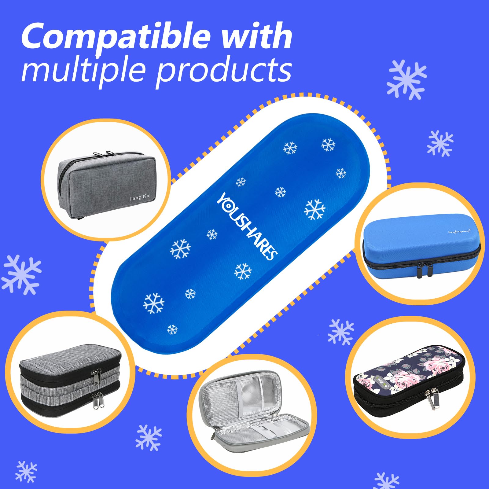 YOUSHARES reusable travel ice packs provide reliable cooling on trips.