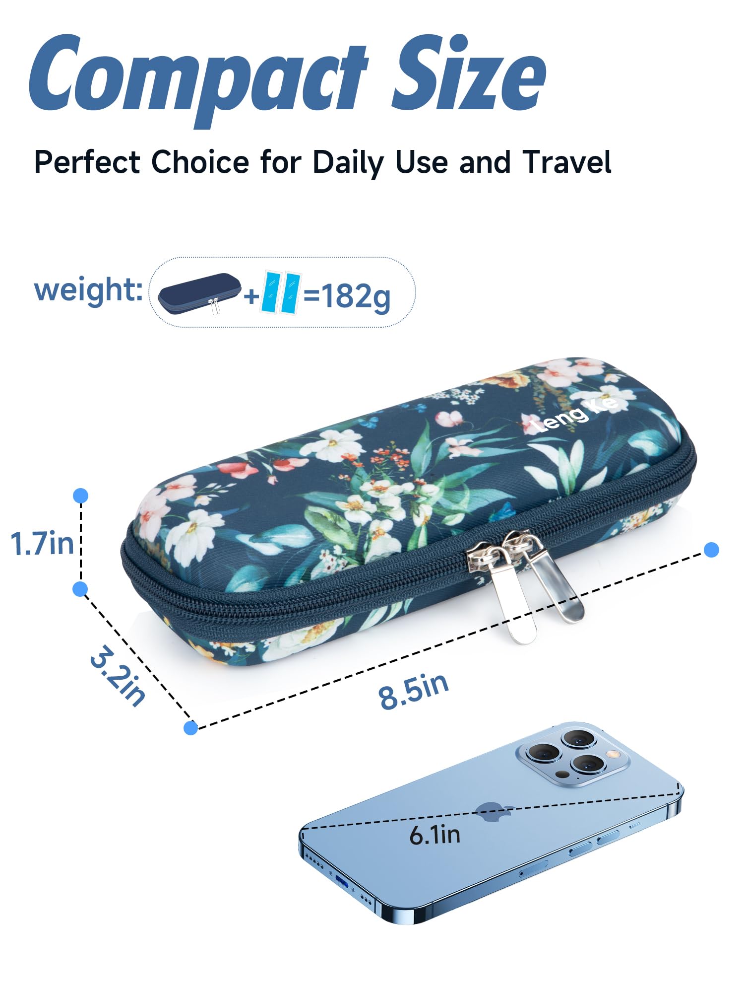 Estuche de viaje YOUSHARES, tamaño compacto y fácil de llevar.