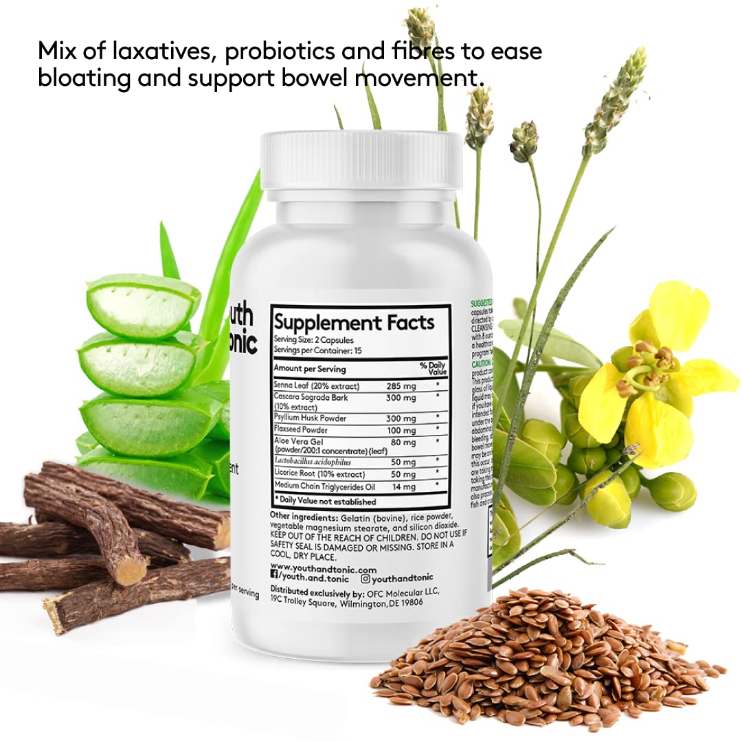 Youth & Tonic 3X Body Cleanse box display highlights total 120 capsules.