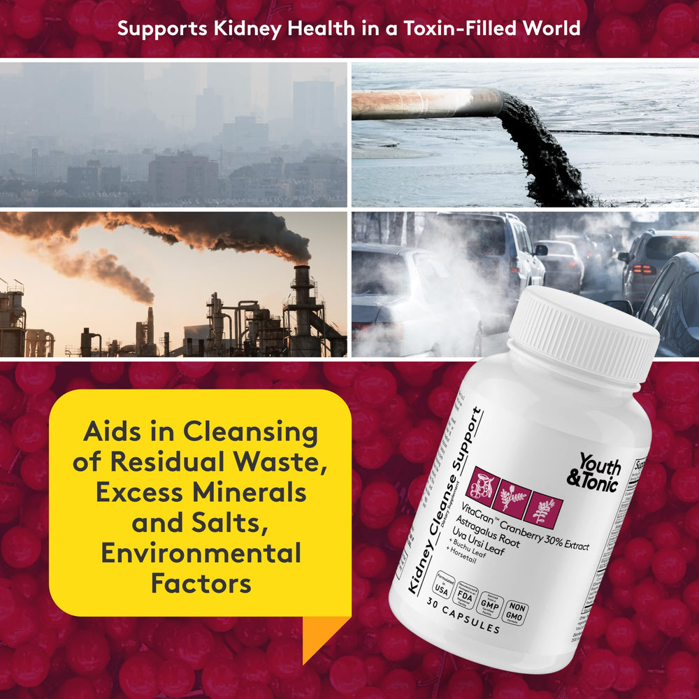 Youth & Tonic 3X Body Cleanse label detail emphasizes Milk Thistle and Cranberry blend for organ support.
