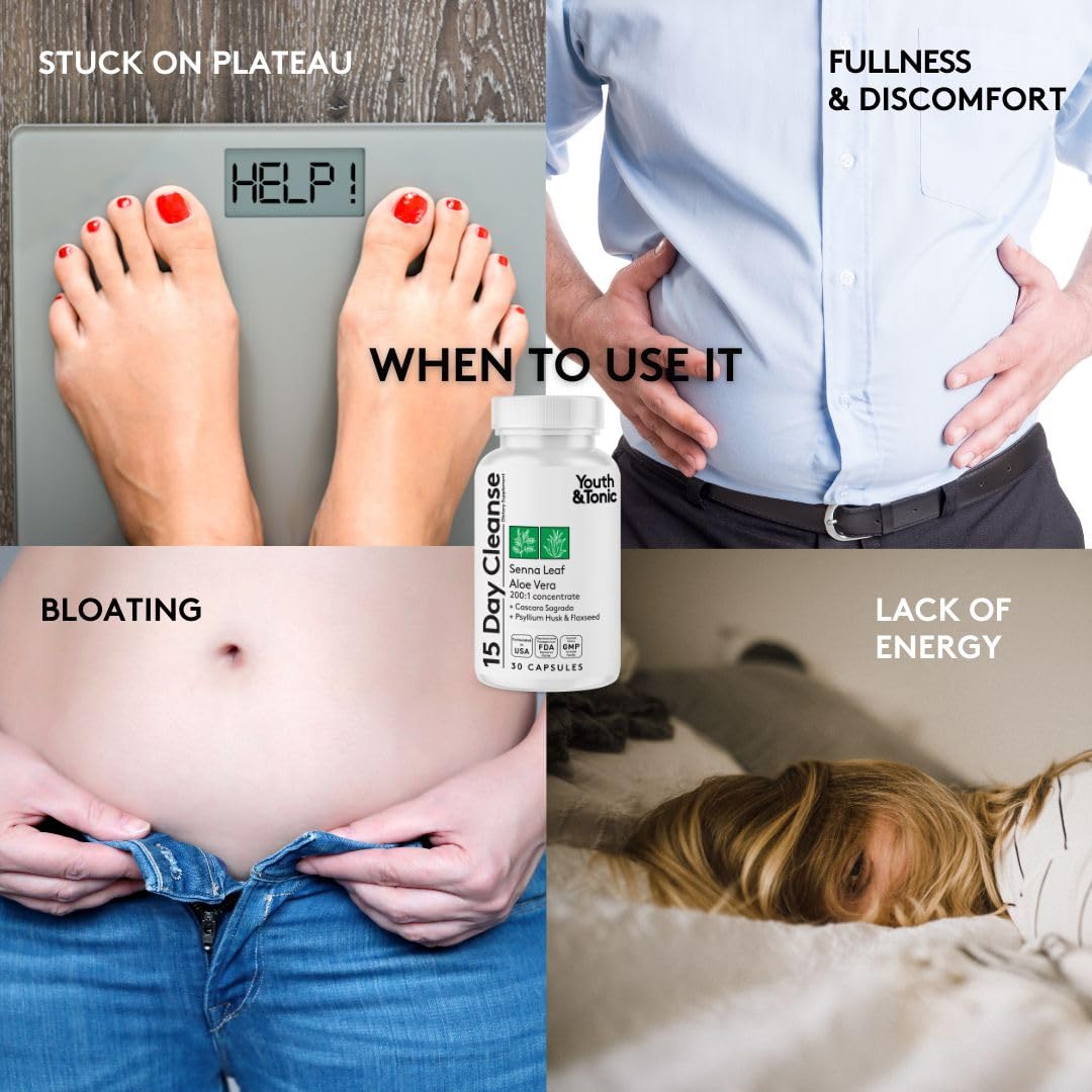 Youth & Tonic Jumpstart Cleanse bottle label shows usage and ingredients.