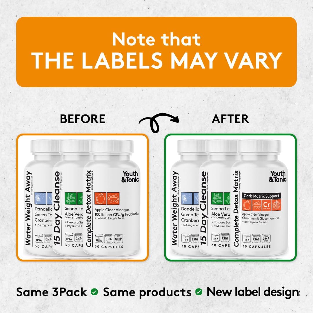 Youth & Tonic US GMP manufacturing label on packaging