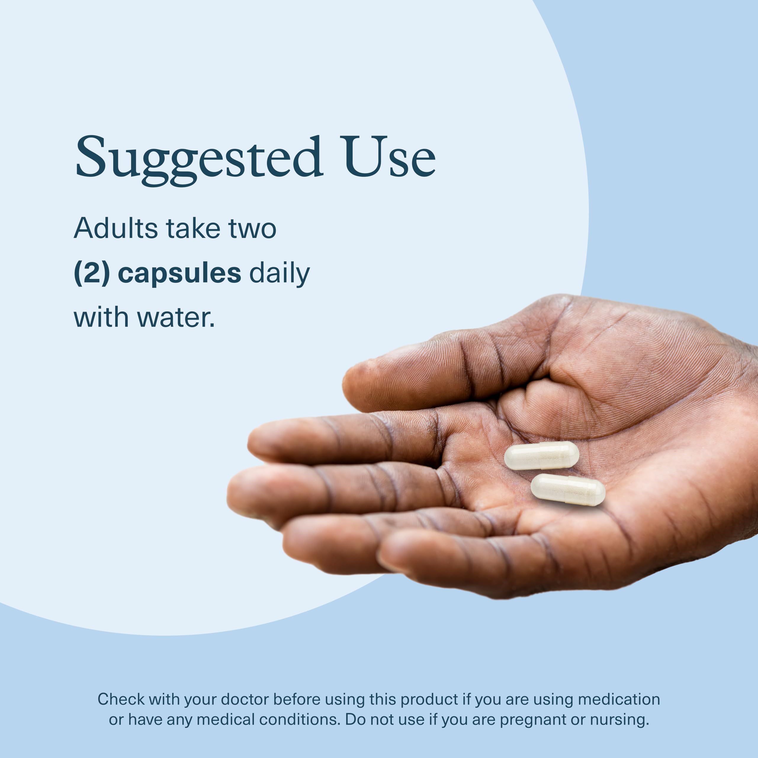 Pouring Youtheory Ashwagandha capsules to illustrate easy daily intake