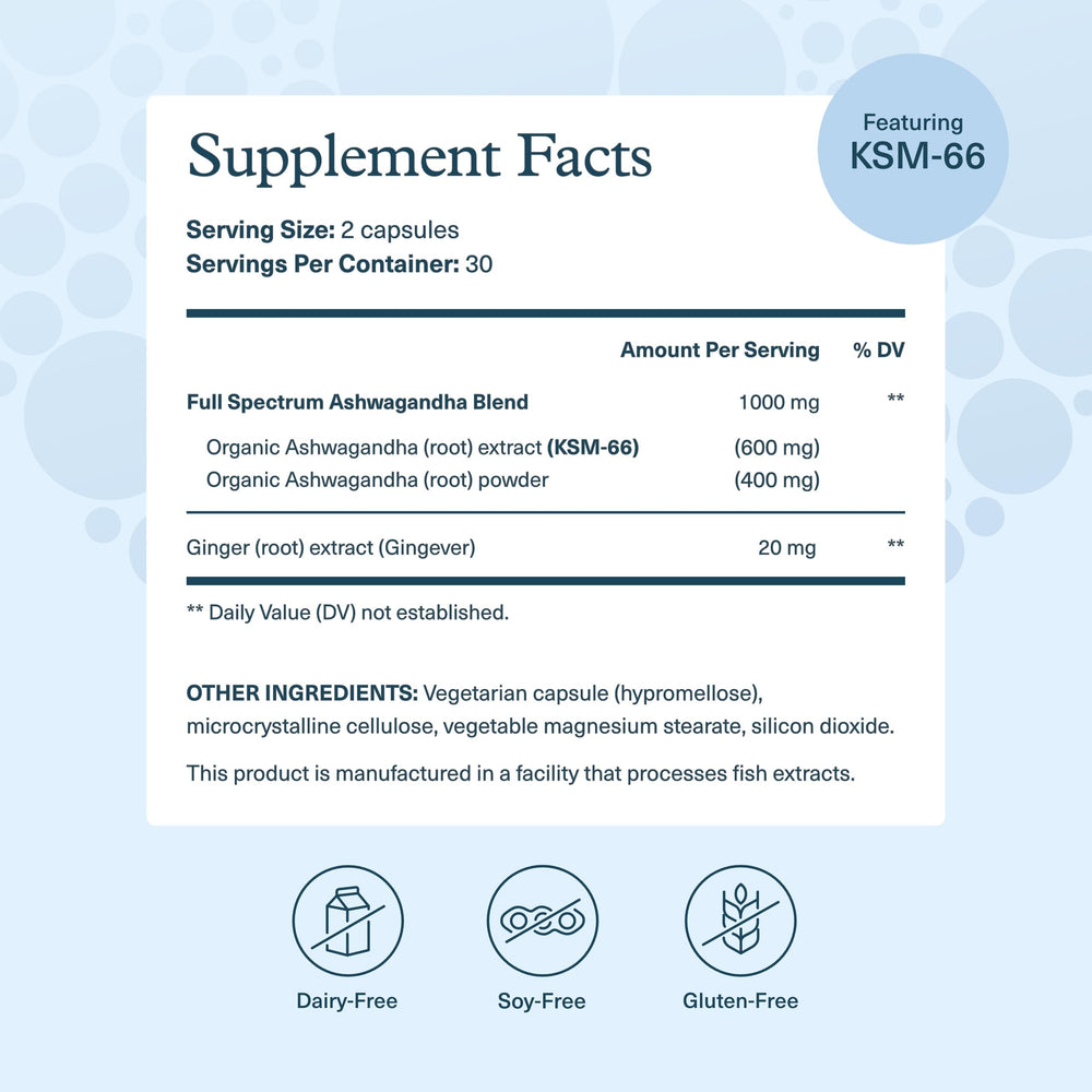 Youtheory Ashwagandha capsules for convenient everyday supplementation.