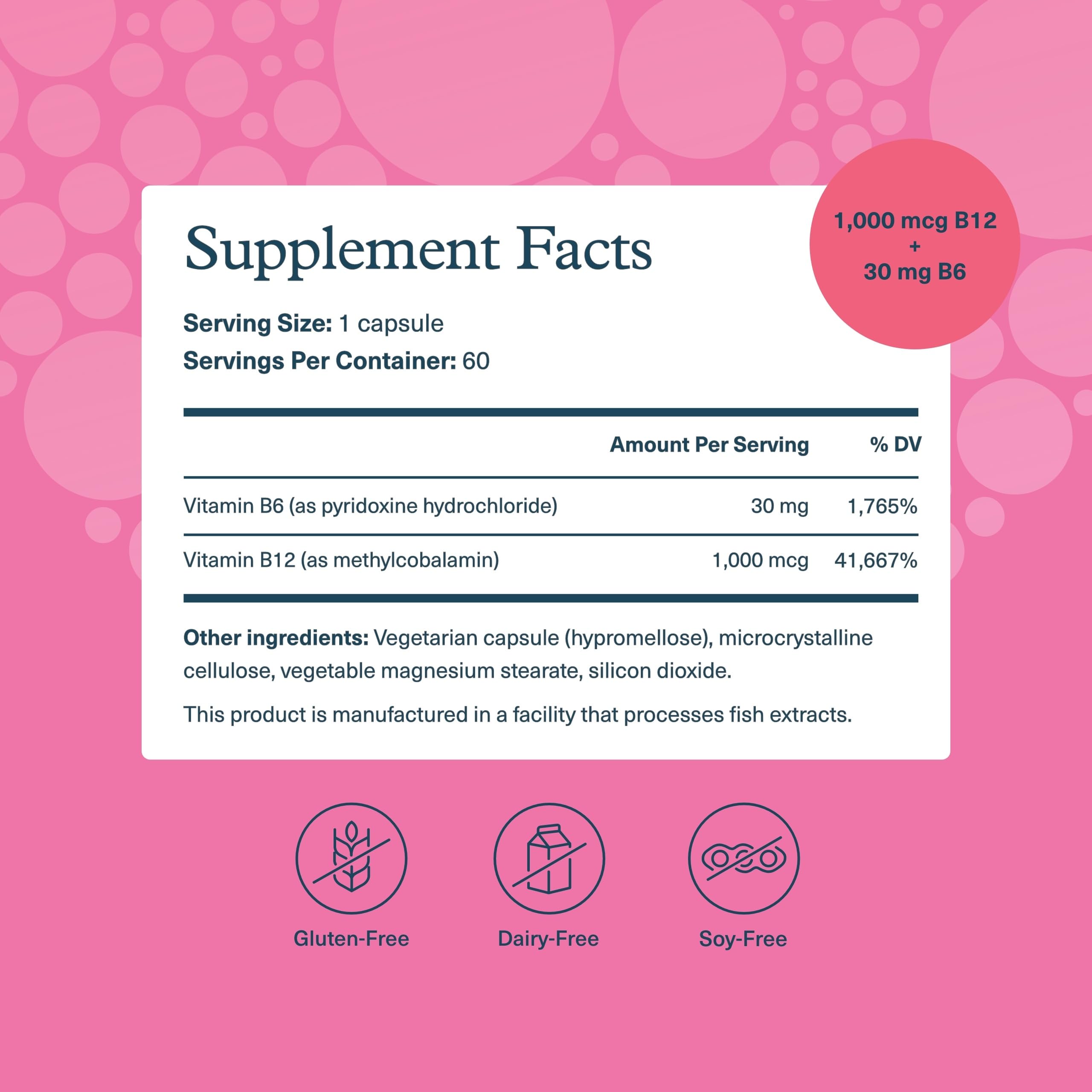 Youtheory B12B6 capsules ready for daily metabolism and energy.