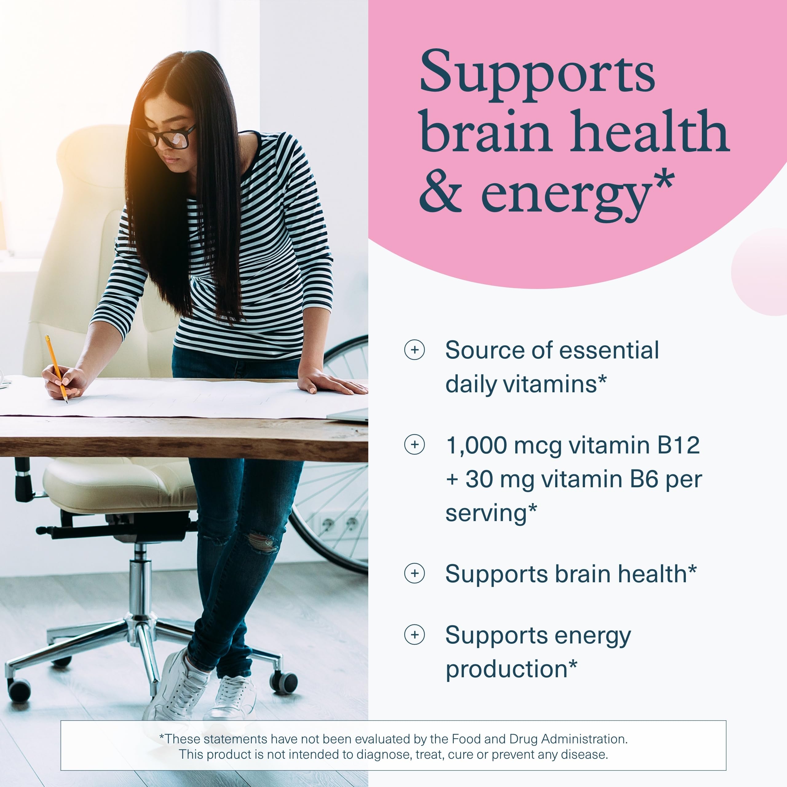 Youtheory B12B6 daily serving for energy metabolism and nervous support.