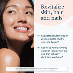 Close-up of hydrolyzed collagen label indicates easy absorption in drinks