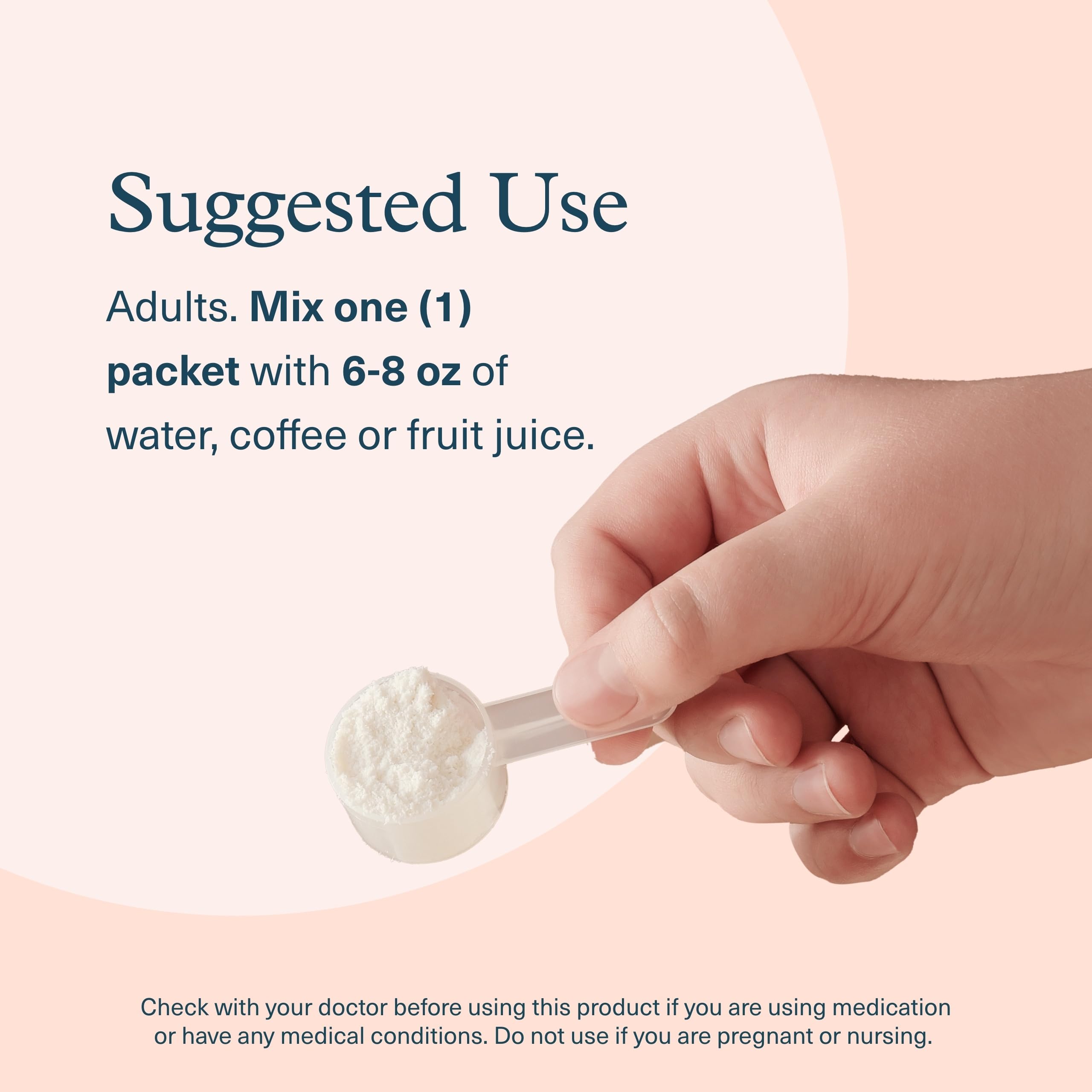 Nutrition facts label for Youtheory collagen powder vanilla