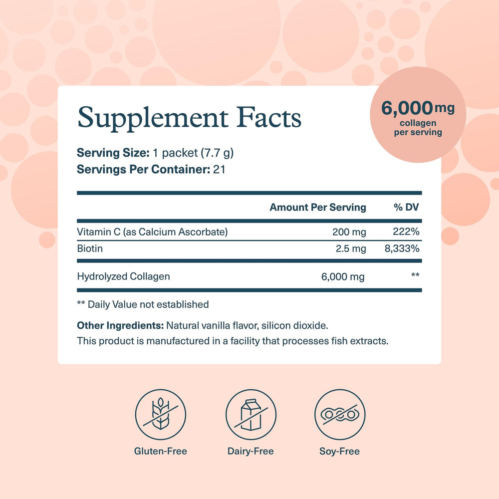 Serving scoop of Youtheory collagen powder vanilla for measurement