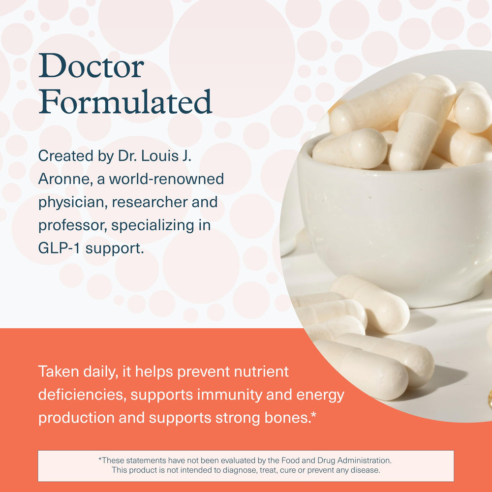 Nutrition icons for Youtheory High Potency Multi GLP-1 Support showing nutrient coverage