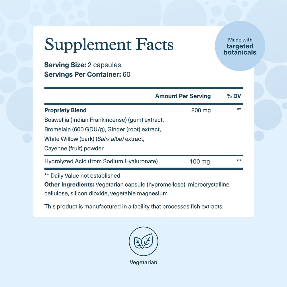Youtheory Hyaluronic Acid Advanced capsules pour indicating convenient daily intake.