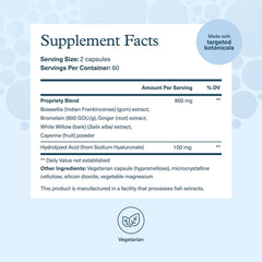 Youtheory Hyaluronic Acid Advanced capsules pour indicating convenient daily intake.