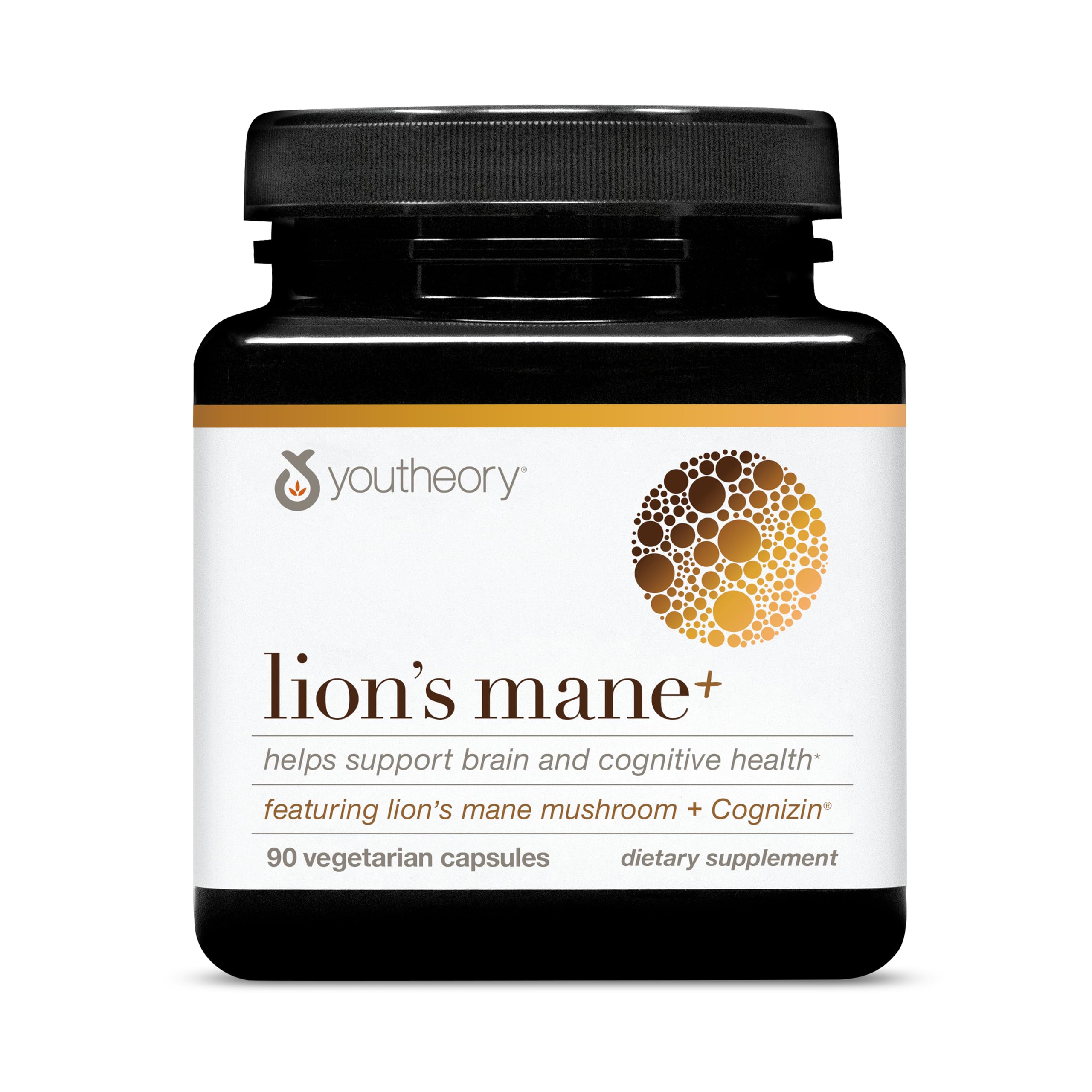 Youtheory Lion’s Mane+ bottle for daily cognitive support.