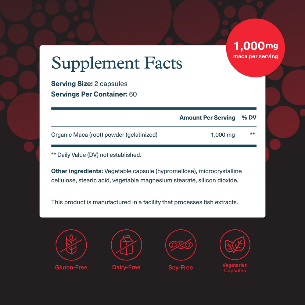 Youtheory Men's Maca capsules highlight portable vegan maca formula for stamina