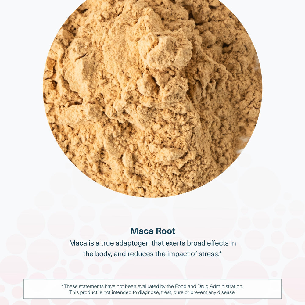 Youtheory Men's Maca glass-spoon demonstrates easy dosing for consistent daily routines