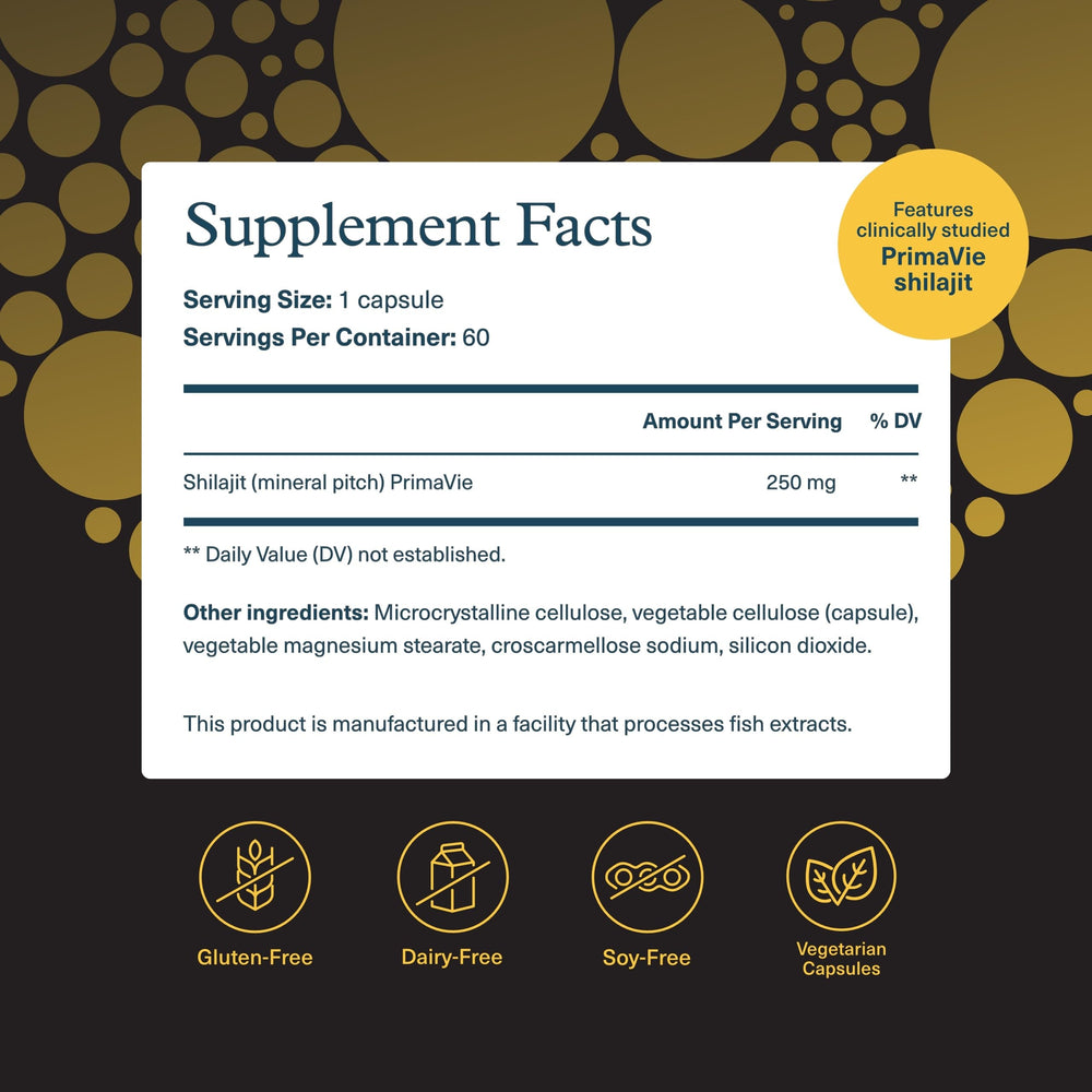 Youtheory Shilajit capsules close-up highlighting capsule texture and product quality.