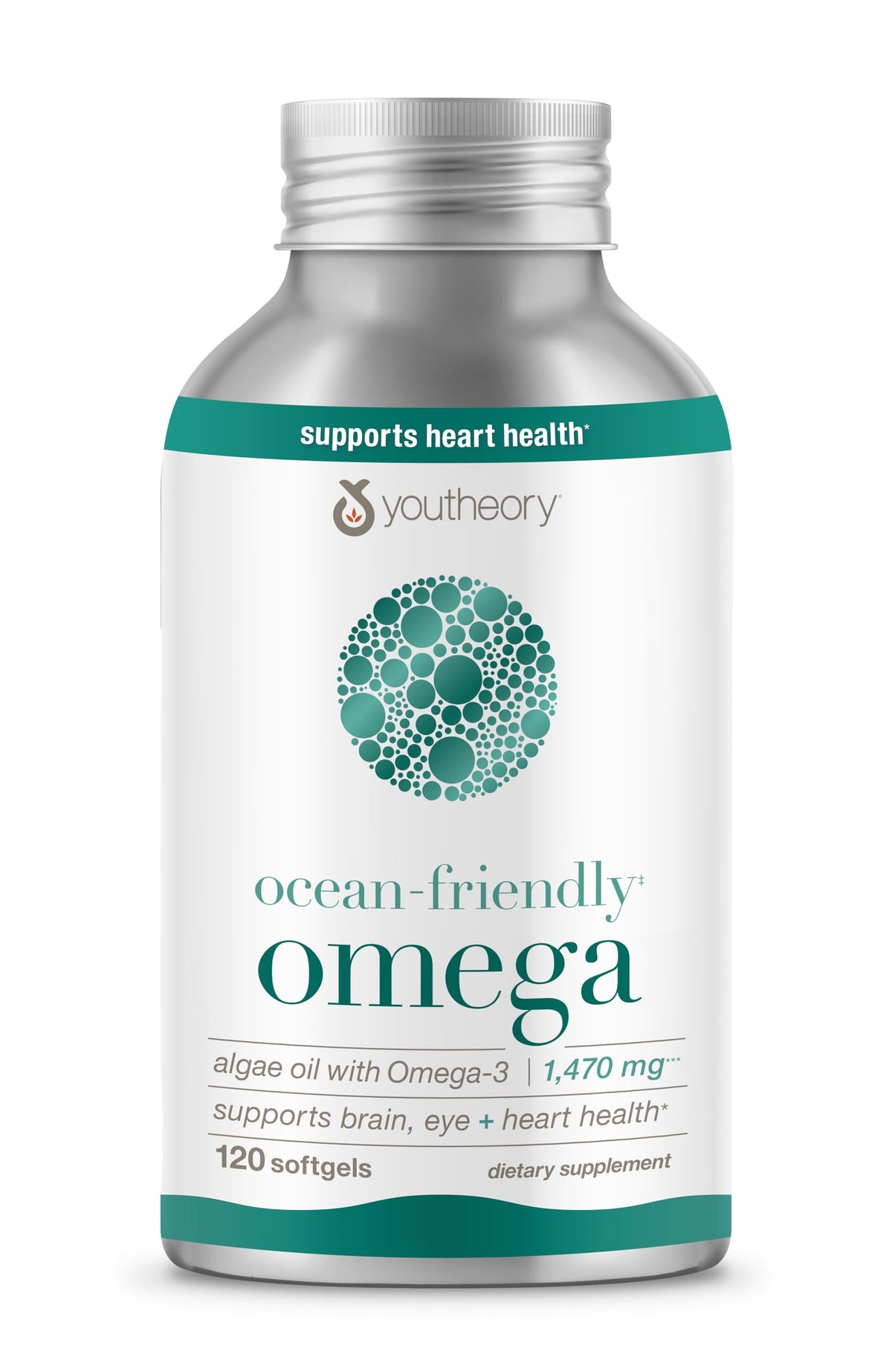 Youtheory Ocean-Friendly Omega softgels close-up for heart and brain support