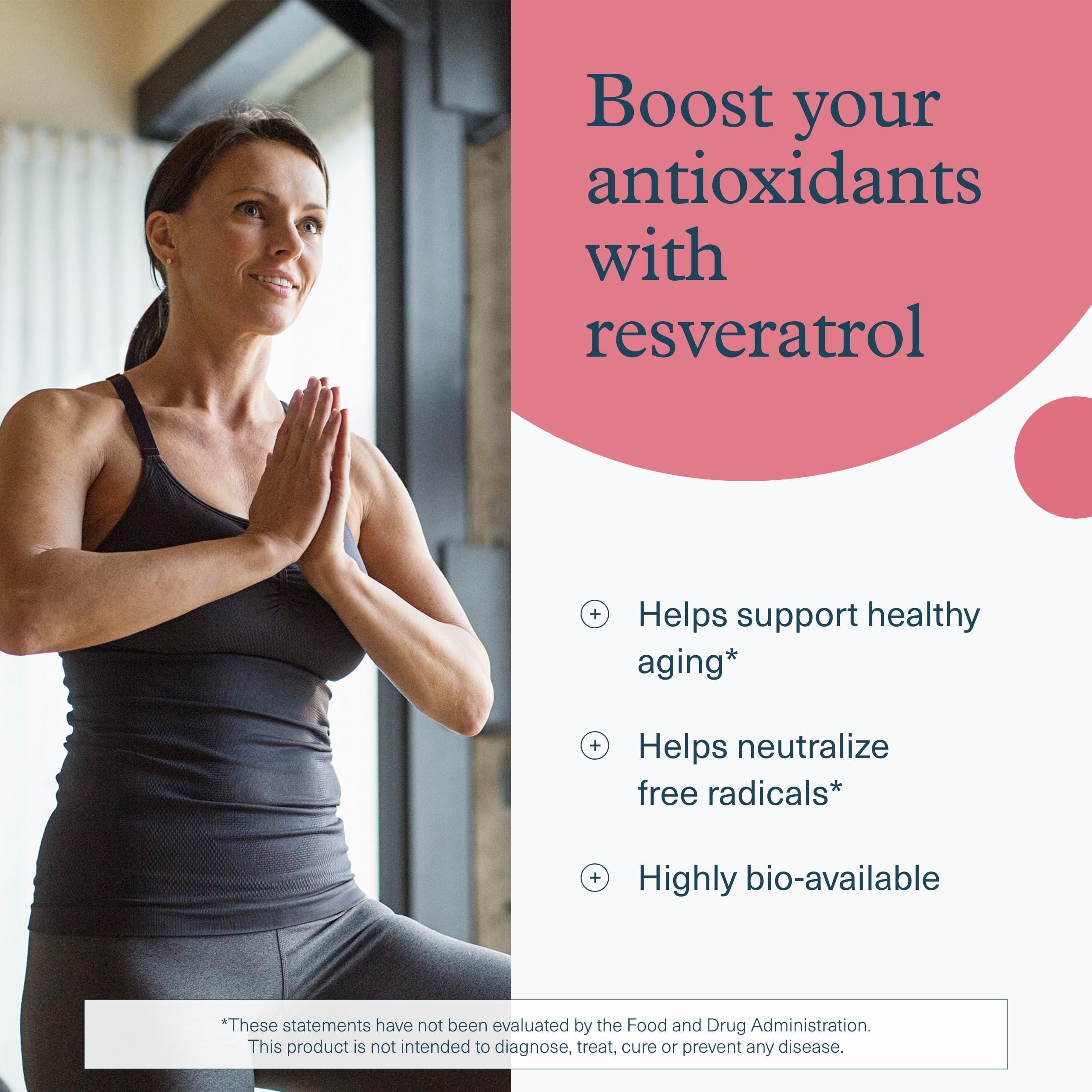 Youtheory Resveratrol Advanced Antioxidant Formula capsules close-up emphasizes resVida content.