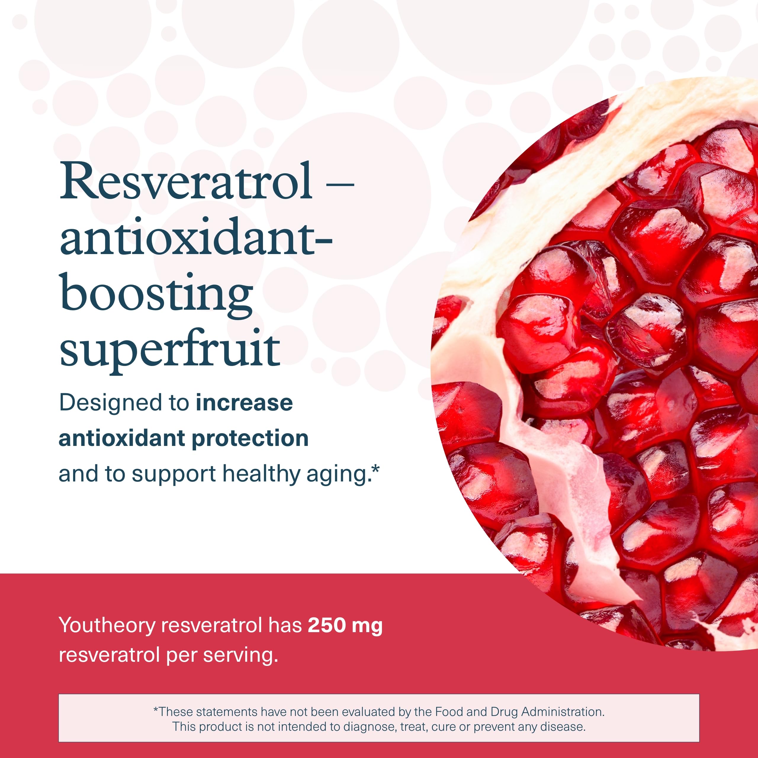Youtheory Resveratrol Advanced Antioxidant Formula superfruit blend image evokes natural sources.