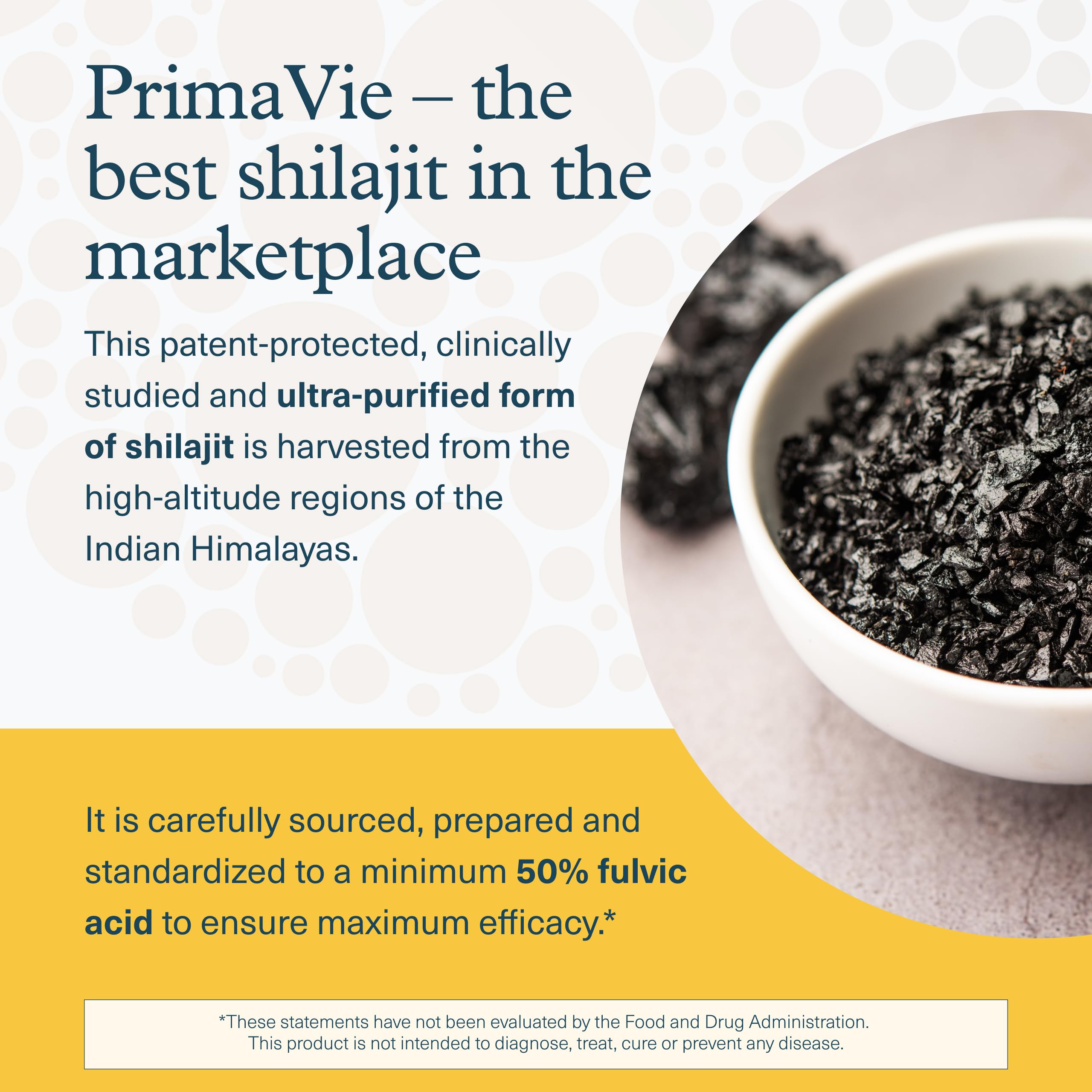 Youtheory PrimaVie Shilajit serving scoop beside capsules.