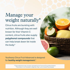 Youtheory Slimming Citrus Fruit vegan-friendly packaging signals allergen-free benefits.