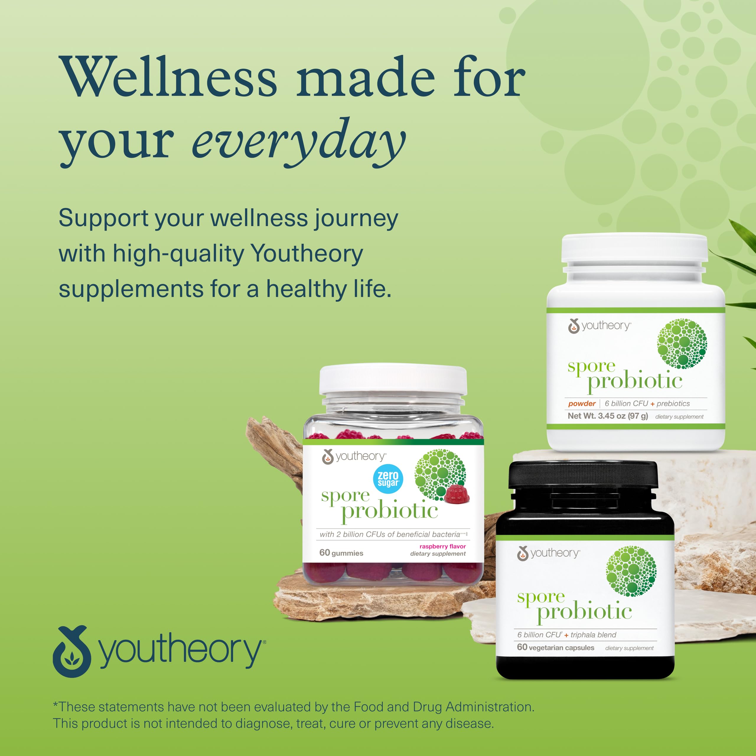Gummy texture close-up communicates chewable convenience and flavor-free enjoyment.