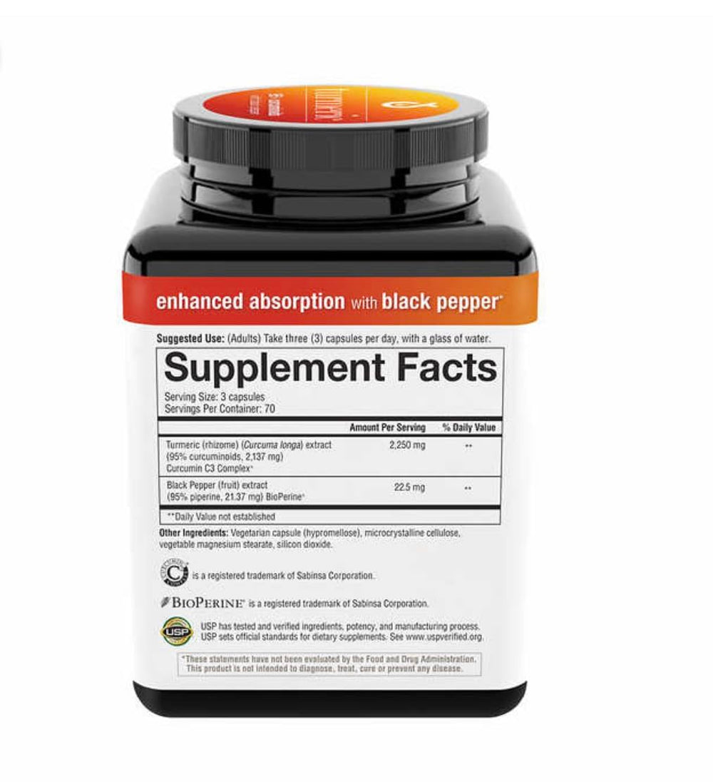 Youtheory turmeric curcumin capsules pour illustrating convenient daily use for joint wellness.