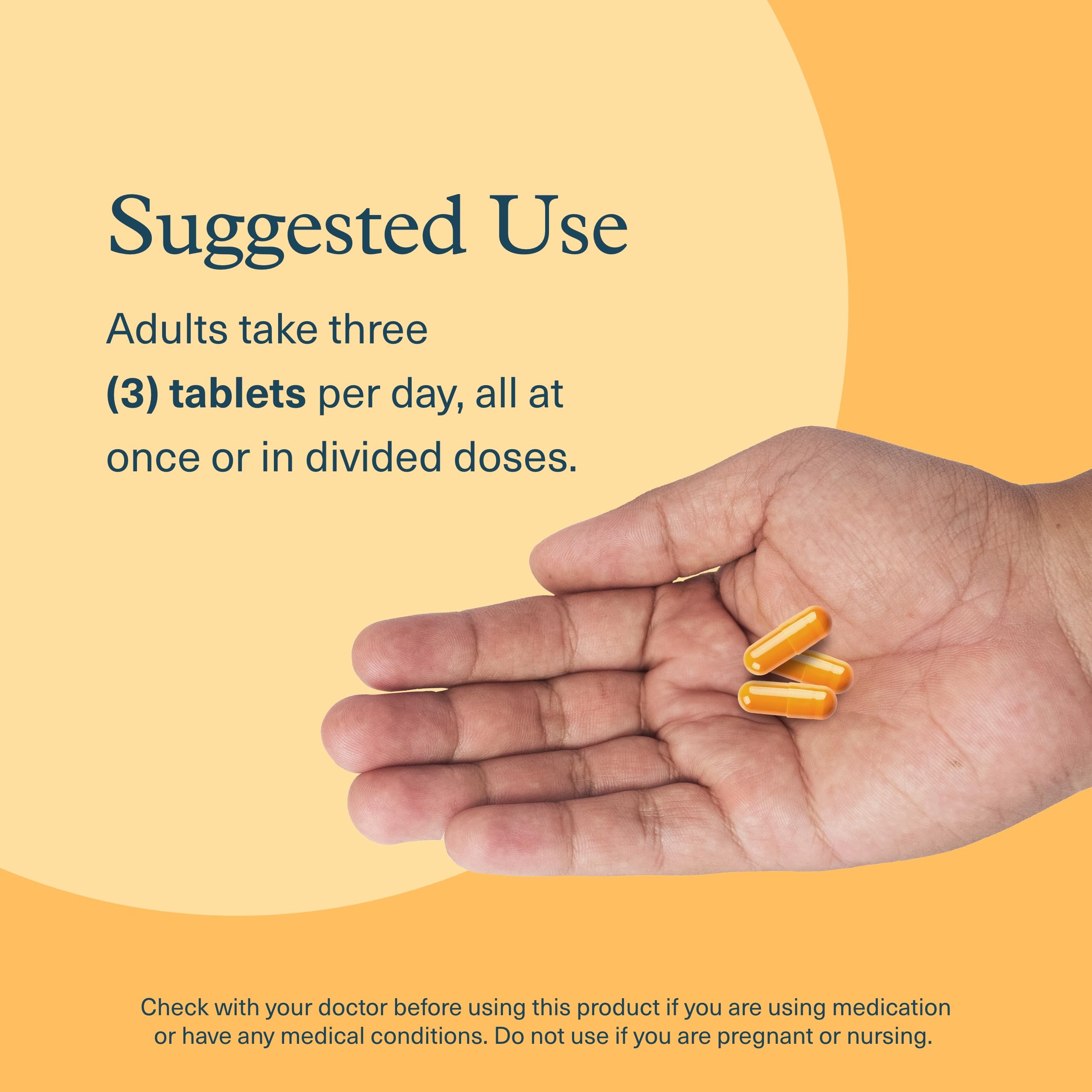 Youtheory Turmeric packaging layout designed for easy routine