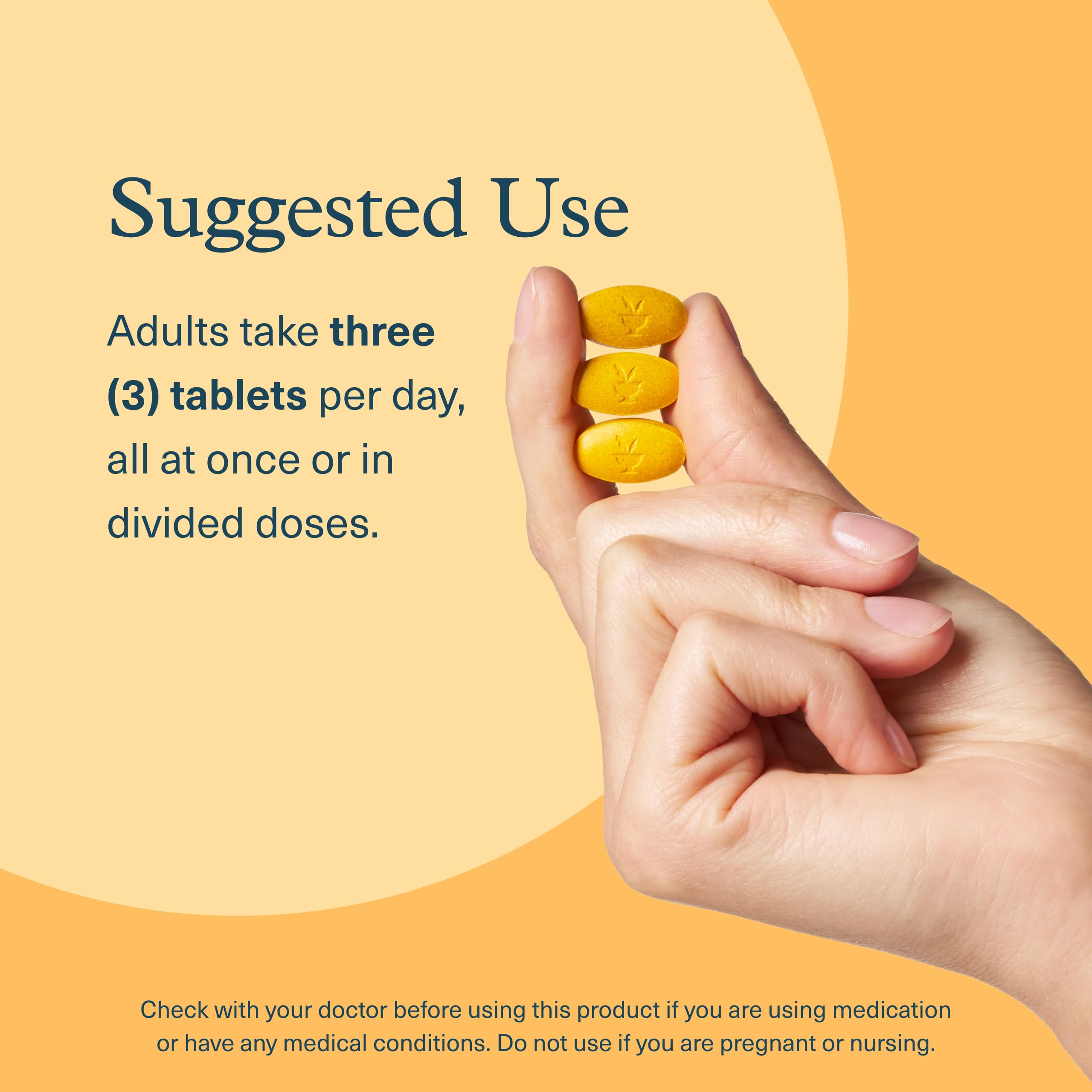 Youtheory Turmeric serving spoon image suggesting daily intake