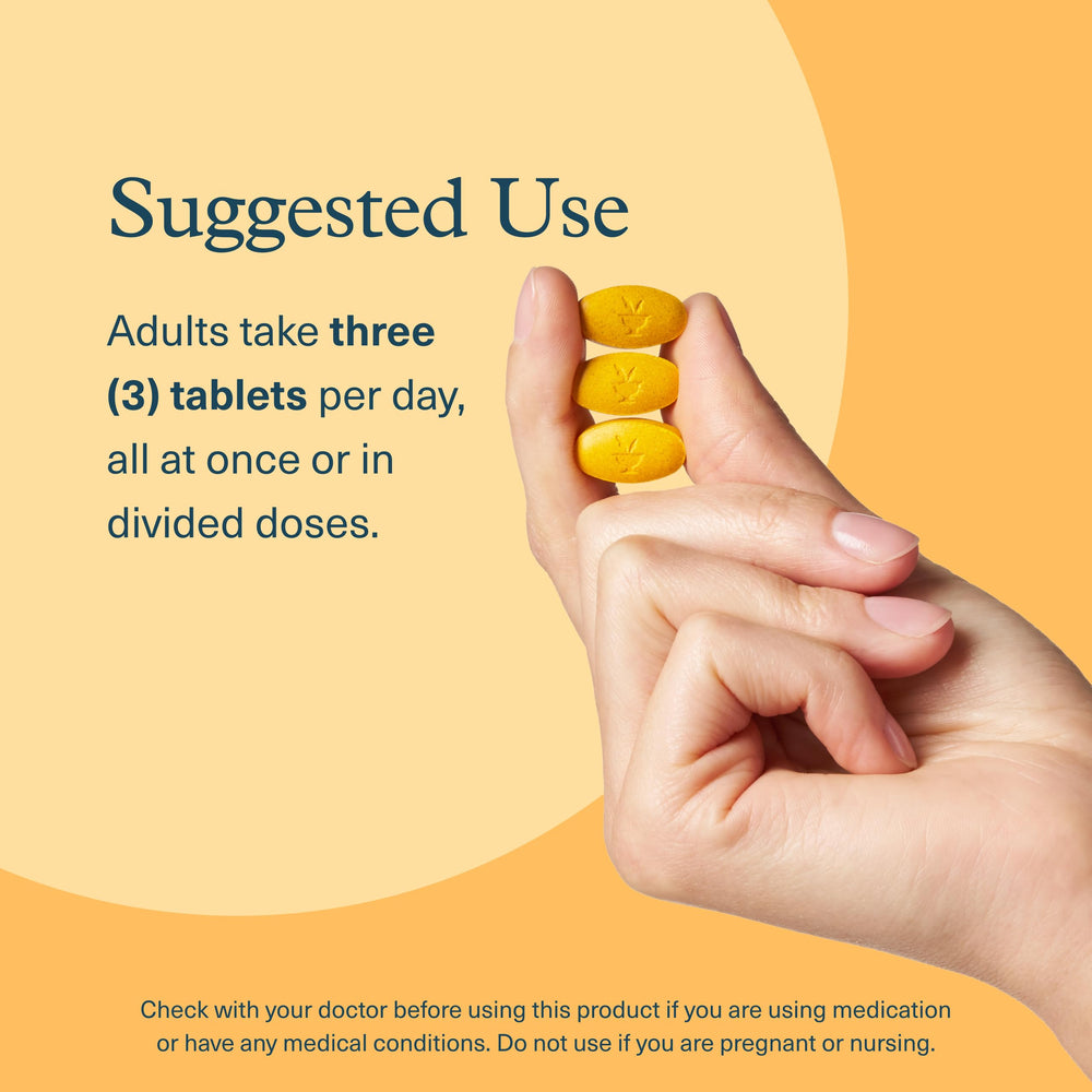 Youtheory Turmeric serving spoon image suggesting daily intake