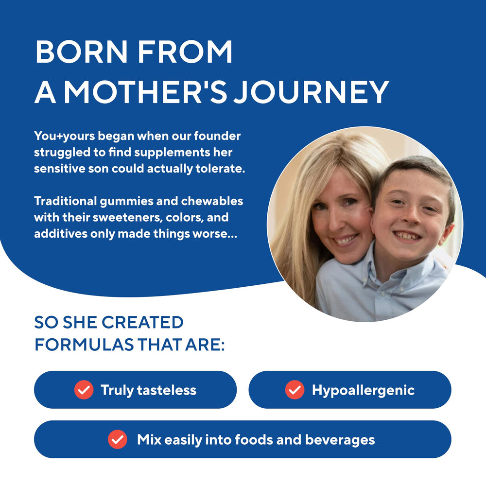 You+yours nine-nutrient blend supports daily nutrition.