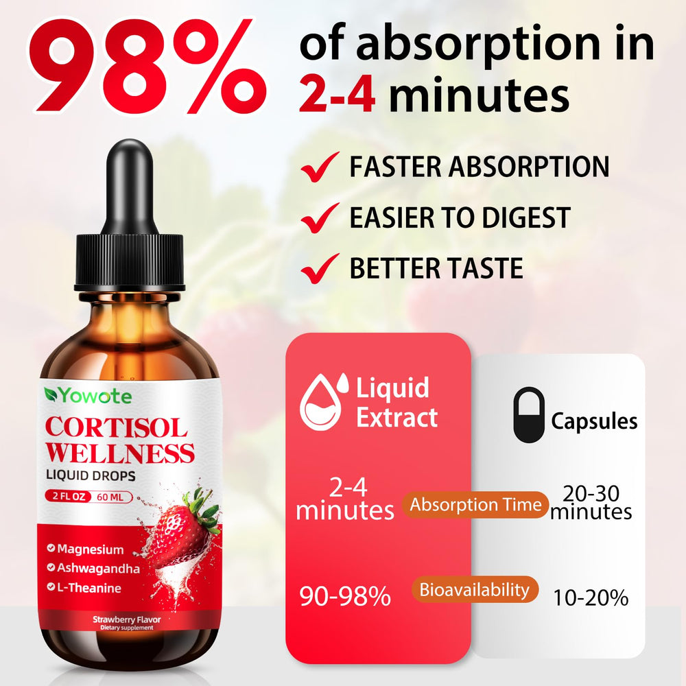 YOWOTE ingredients collage including ashwagandha and L-theanine for calm support.