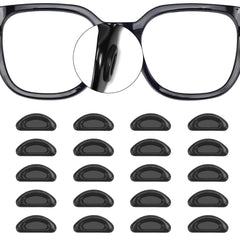 YR 20-pairs nose pads stick-on silicone anti-slip for glasses secure wear