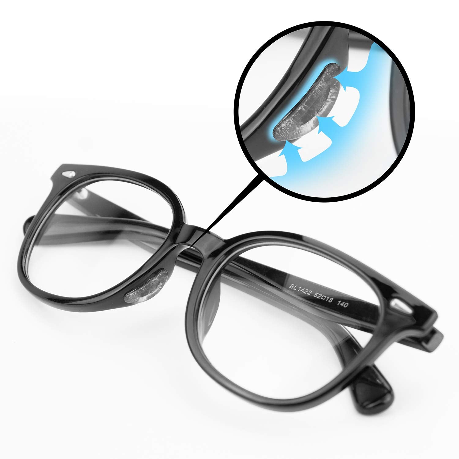 YR soft silicone nose pads offer comfortable wear and reduced pressure.