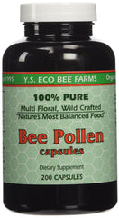 YS ECO Bee Farms Bee Pollen bottle with capsules for daily nutrition