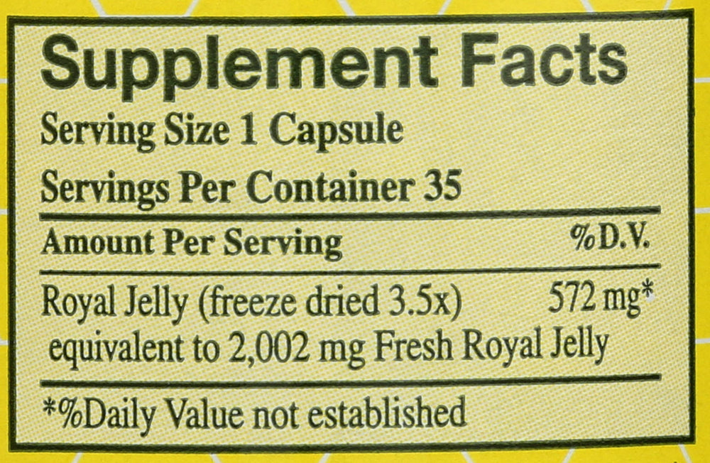 YS Eco Bee Farms packaging box with genuine freeze-dried royal jelly