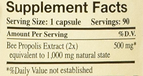 Close-up of capsules showcases premium quality propolis and unprocessed form.