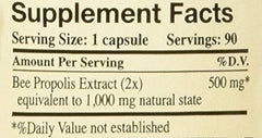 Close-up of capsules showcases premium quality propolis and unprocessed form.