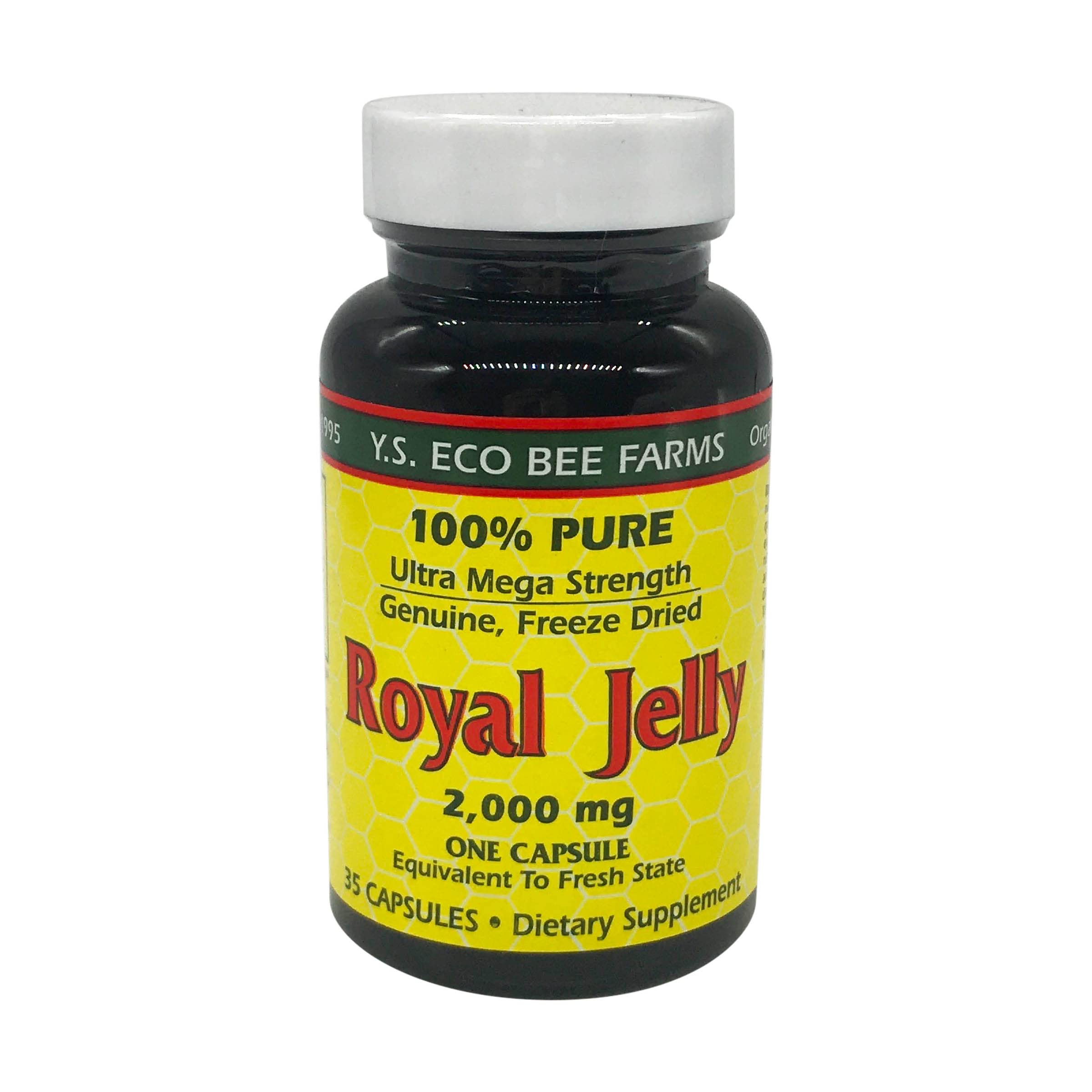 YS Eco Bee Farms Pure Royal Jelly Capsules bottle for daily wellness